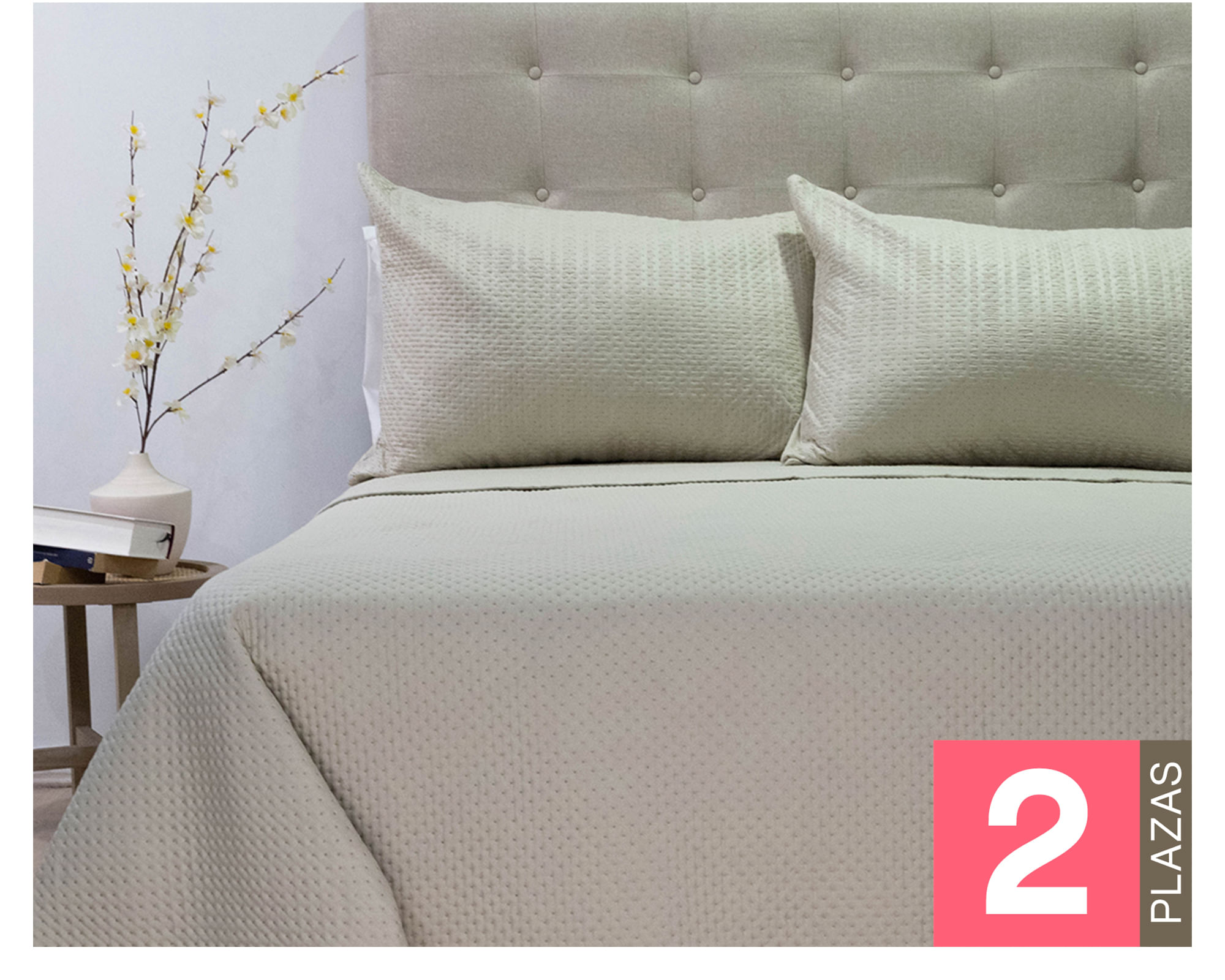 Doral Quilt Boston beige 2 Plazas