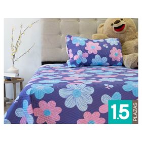 Quilt Origins flores 1.5 Plazas