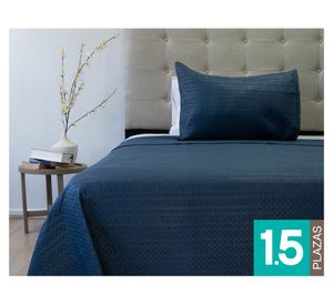 Quilt Boston azul 1.5 Plazas