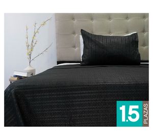 Quilt Boston negro 1.5 Plazas