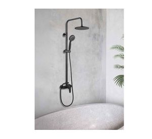 Columna ducha con monomando negro