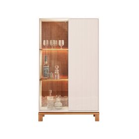 Vitrina Mondrian off white/castaño 153x90x38 cm