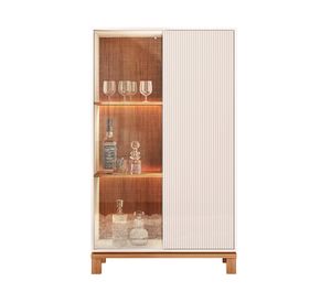 Vitrina Mondrian off white/castaño 153x90x38 cm