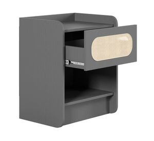 Velador Duna gris 1 cajón