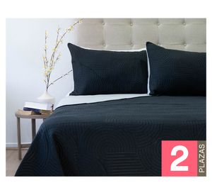 Quilt Origins negro/gris claro 2 plazas