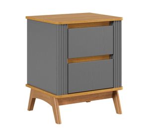 Velador Siena gris 2 cajones