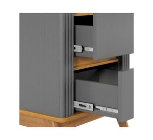 Velador Siena gris 2 cajones