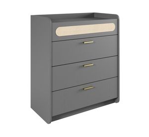 Cómoda Duna gris 4 cajones