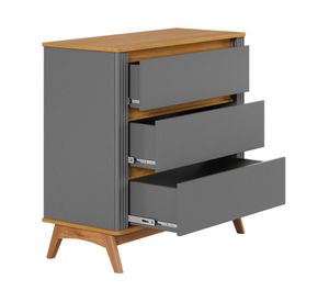 Cómoda Cloe gris 3 cajones