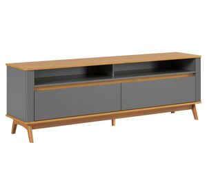 Rack TV Olmo 75'' 2 cajones gris