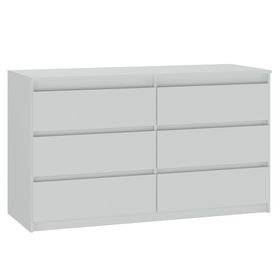 Cómoda Grecco blanco 6 cajones 69x120x45 cm