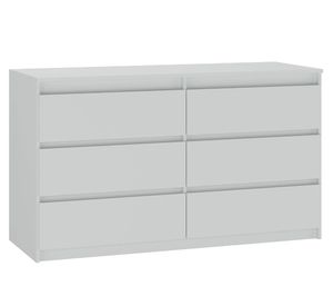 Cómoda Grecco blanco 6 cajones 69x120x45 cm