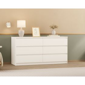 Cómoda Grecco blanco 6 cajones 69x120x45 cm