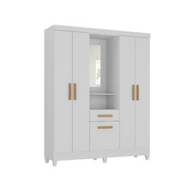 Clóset tocador 4 puertas 1 cajón 1 zapatera Valerie blanco 180x144.4x40.5 cm