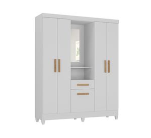 Clóset tocador 4 puertas 1 cajón 1 zapatera Valerie blanco 180x144.4x40.5 cm