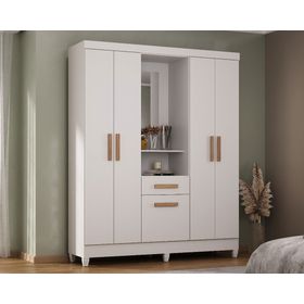 Clóset tocador 4 puertas 1 cajón 1 zapatera Valerie blanco 180x144.4x40.5 cm
