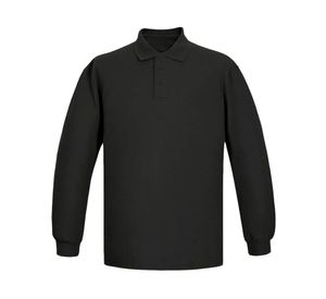 Polera pique manga larga Hombre grafito