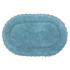 Piso baño Oval crochet agua 50x80 cm