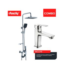 Columna ducha Compass 120 cm + Monomando lavamanos Compass