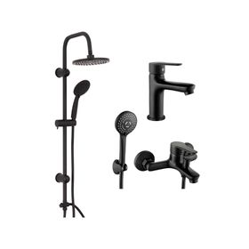 Columna ducha Sun 100 cm + Grifería tina/ducha + Monomando lavamanos Gunnar Mb