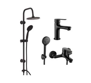 Columna ducha Sun 100 cm + Grifería tina/ducha + Monomando lavamanos Gunnar Mb