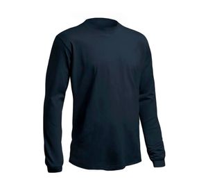 Polera manga larga algodón azul