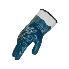 Guante nitrilo puño tejido