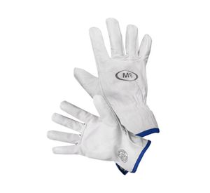 Guante Cabritilla sin forro blanco L