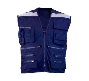 Chaleco geólogo Canvas azul