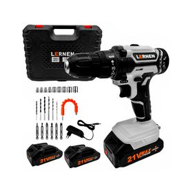 Kit taladro destornillador Inalámbrico 21V + 2 Baterías