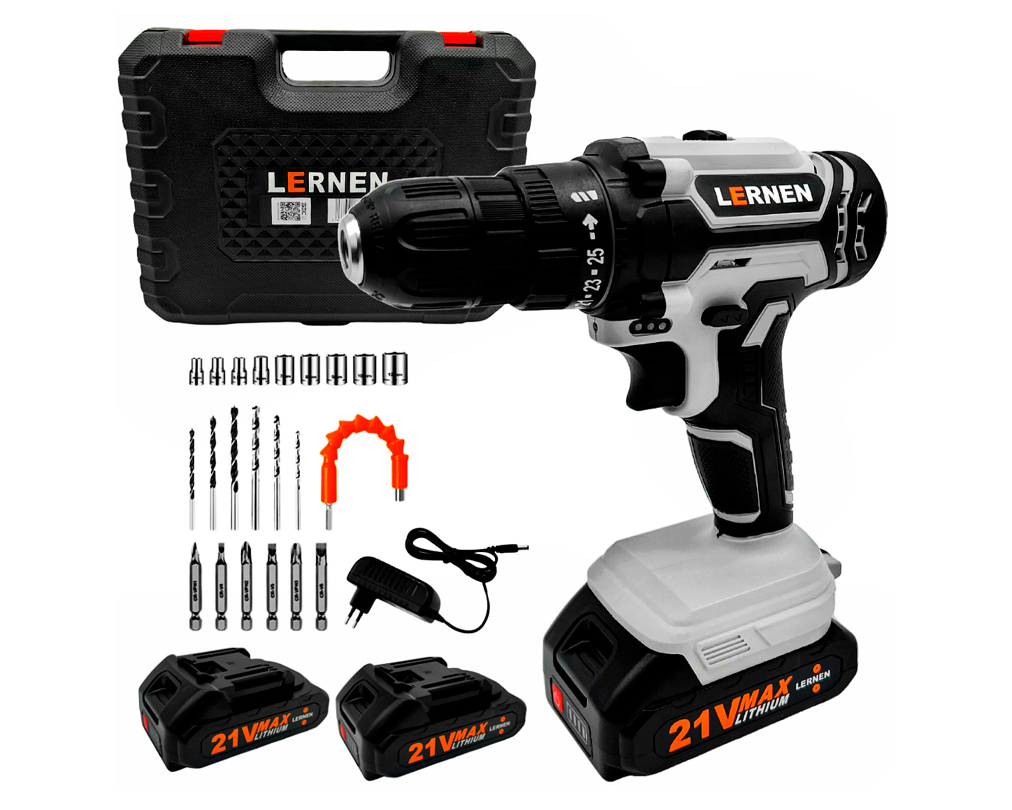 Kit taladro destornillador Inalámbrico 21V + 2 Baterías a $29.990
