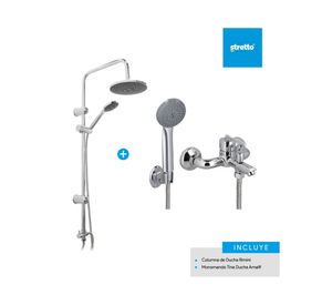 Columna 100 cm + monomando tina/ducha Amalfi