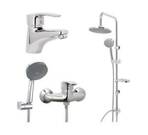 Columna 84 cm + Monomando lavamanos + Monomando ducha Muzio