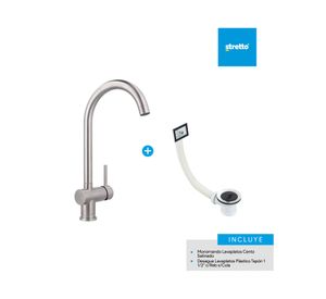 Monomando lavaplatos + desagüe Cento