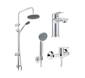 Columna 100 cm + Monomando lavamanos + Monomando ducha Priego