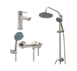 Columna 83.5 cm + Monomando lavamanos + Monomando ducha Fiorenzo