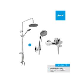 Columna 100 cm + monomando tina/ducha Módena