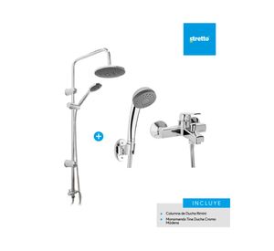 Columna 100 cm + monomando tina/ducha Módena