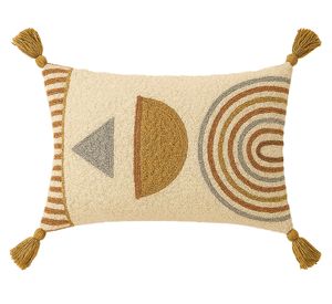 Cojín bordado tierra algodón 33x53 cm