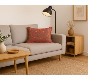 Cojín bordado chasquilla algodón 33x53 cm