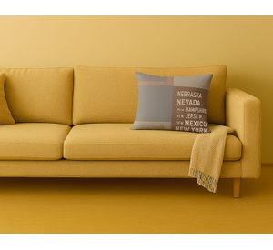 Cojín Aplicación eco cuero 50x50 cm