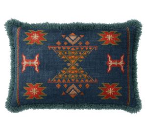 Cojín bordado impreso flameado viscosa 35x50 cm