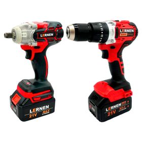 Pack Brushless Taladro + Llave impacto + bolso + accesorios