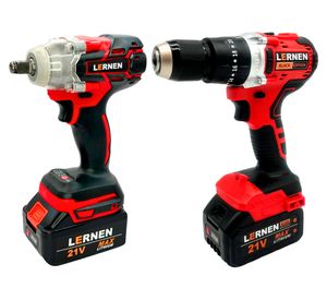 Pack Brushless Taladro + Llave impacto + bolso + accesorios