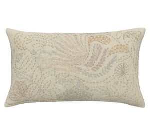 Cojín bordado natura algodón 30X50 cm