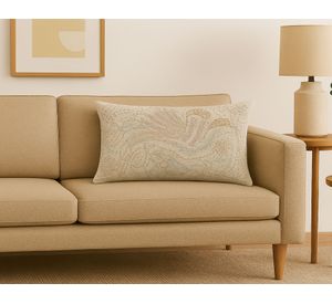 Cojín bordado natura algodón 30X50 cm