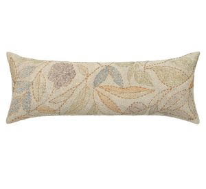 Cojín bordado natura algodón 30x80 cm