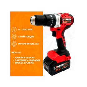 Taladro percutor Brushless BlackEdition + 2 Baterías + Bolso + Accesorios