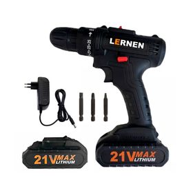 Taladro destornillador Inalámbrico + 2 Baterías + 3 puntas