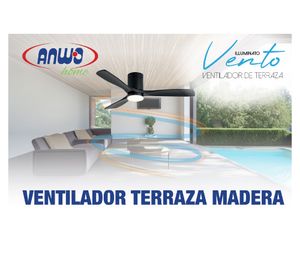 Ventilador terraza Vento Illuminato ZVTM-W-L negro/nogal